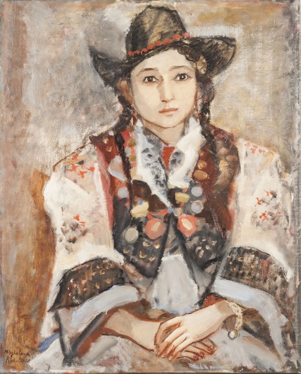 Portret de fată, by Magdalena Rădulescu, 1958