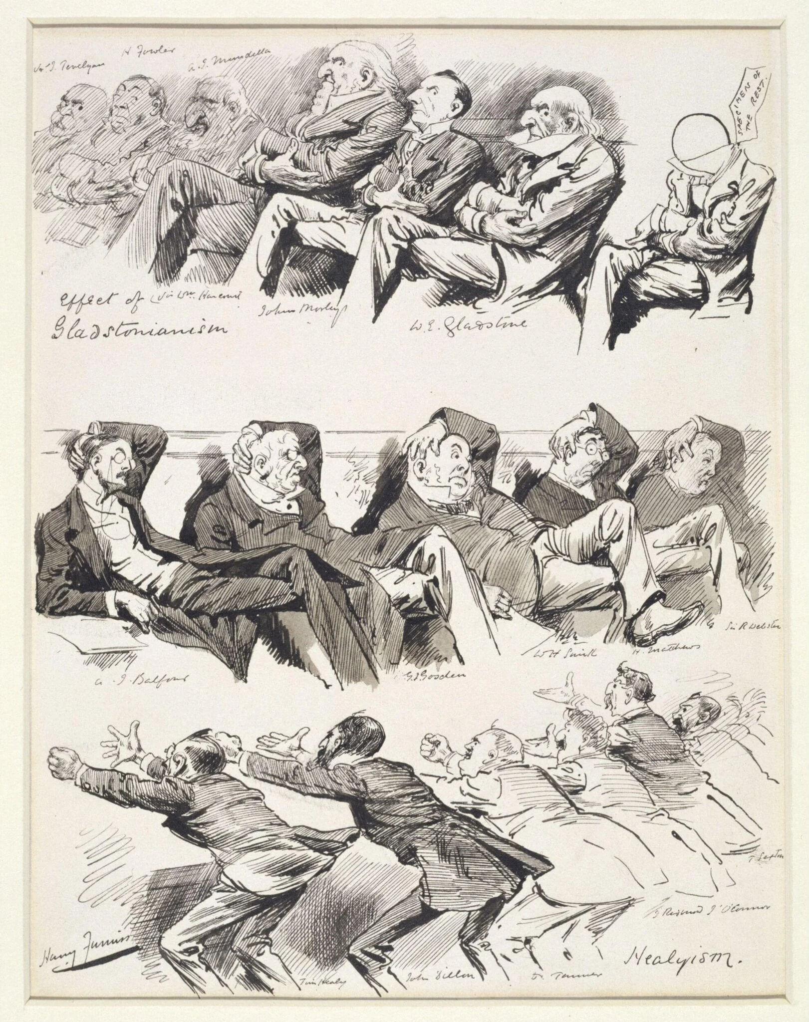 Imitation the Sincerest Flattery (effect of a long session in the House), by Harry Furniss, 1890