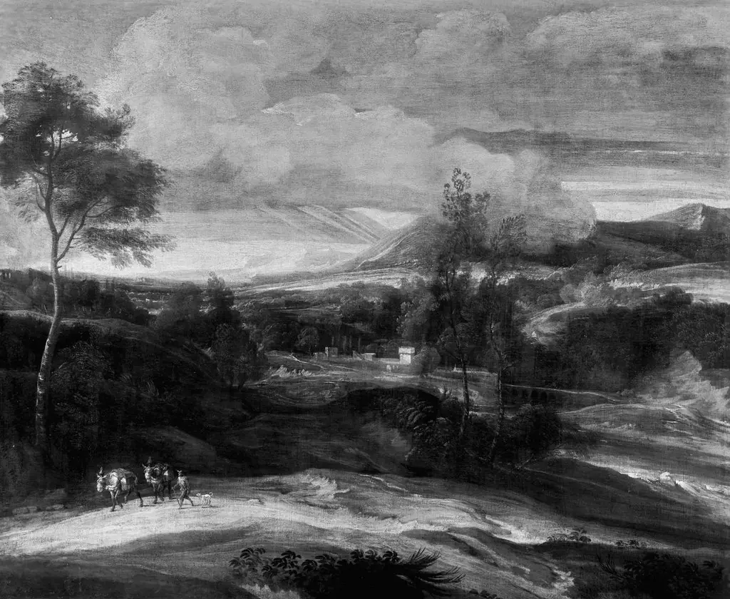 Landscape with a donkey driver