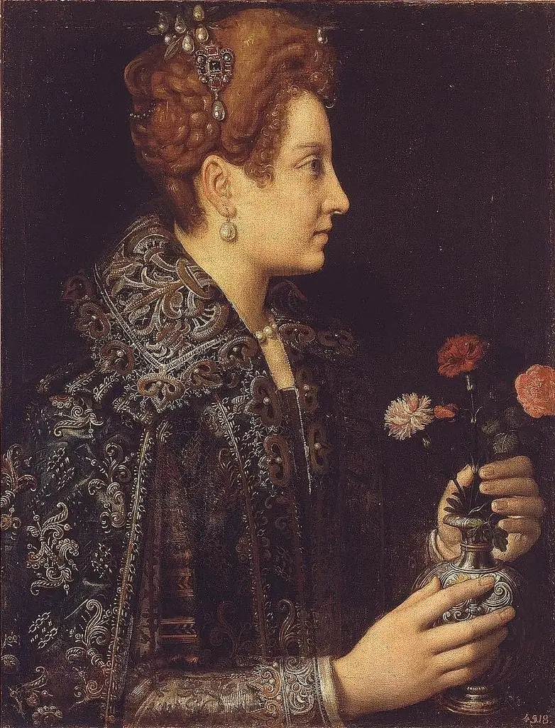 Portrait of a Young Woman in Profile