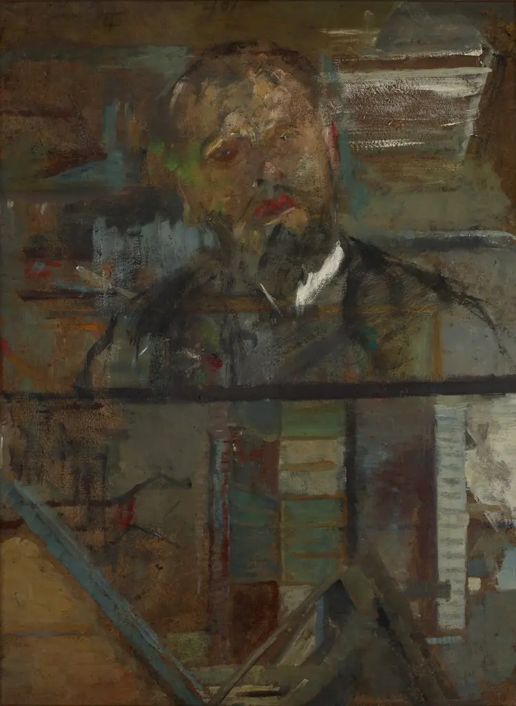 Sketch Portrait of a Man – two-sided painting