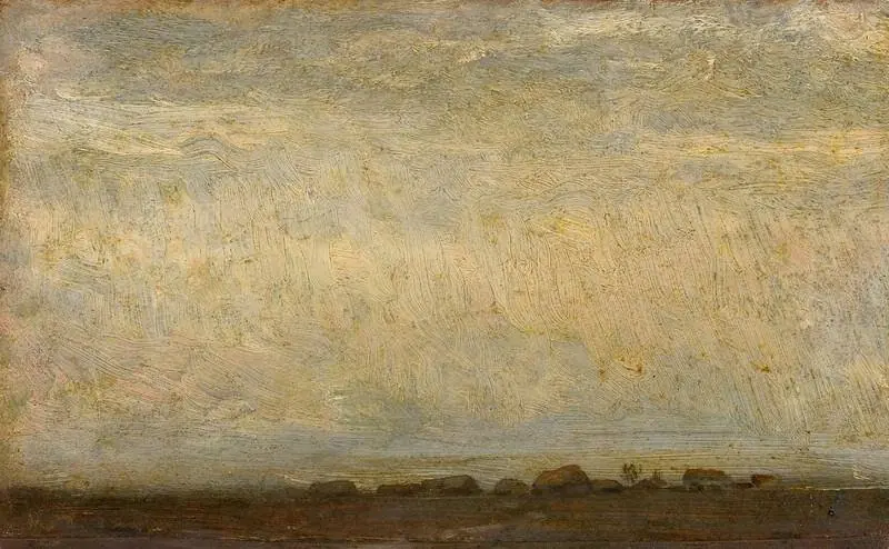 Autumn. Stormy day over the steppe