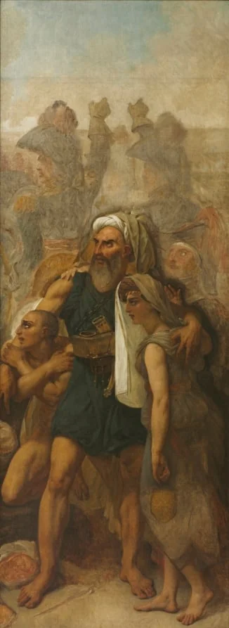 Egyptian Family (Sketch for "The Battle of the Pyramids"), by Antoine-Jean Gros, unspecified, 1835