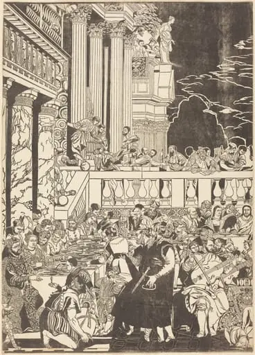 The Marriage at Cana [left plate]