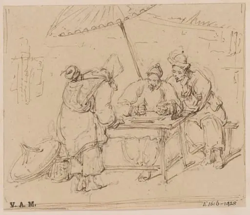 A letter-writer and other Chinese figures