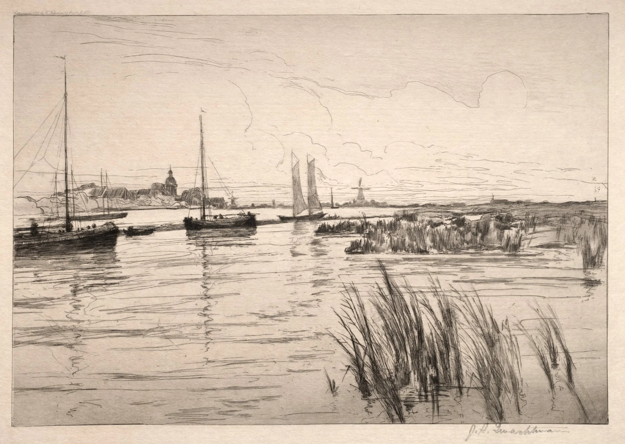 Holland Dykes, by John Henry Twachtman, 1886