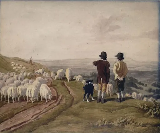 Landscape with Sheep and Figures