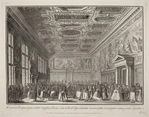 Reception by the Doge of Foreign Ambassadors in the Sala del Collegio