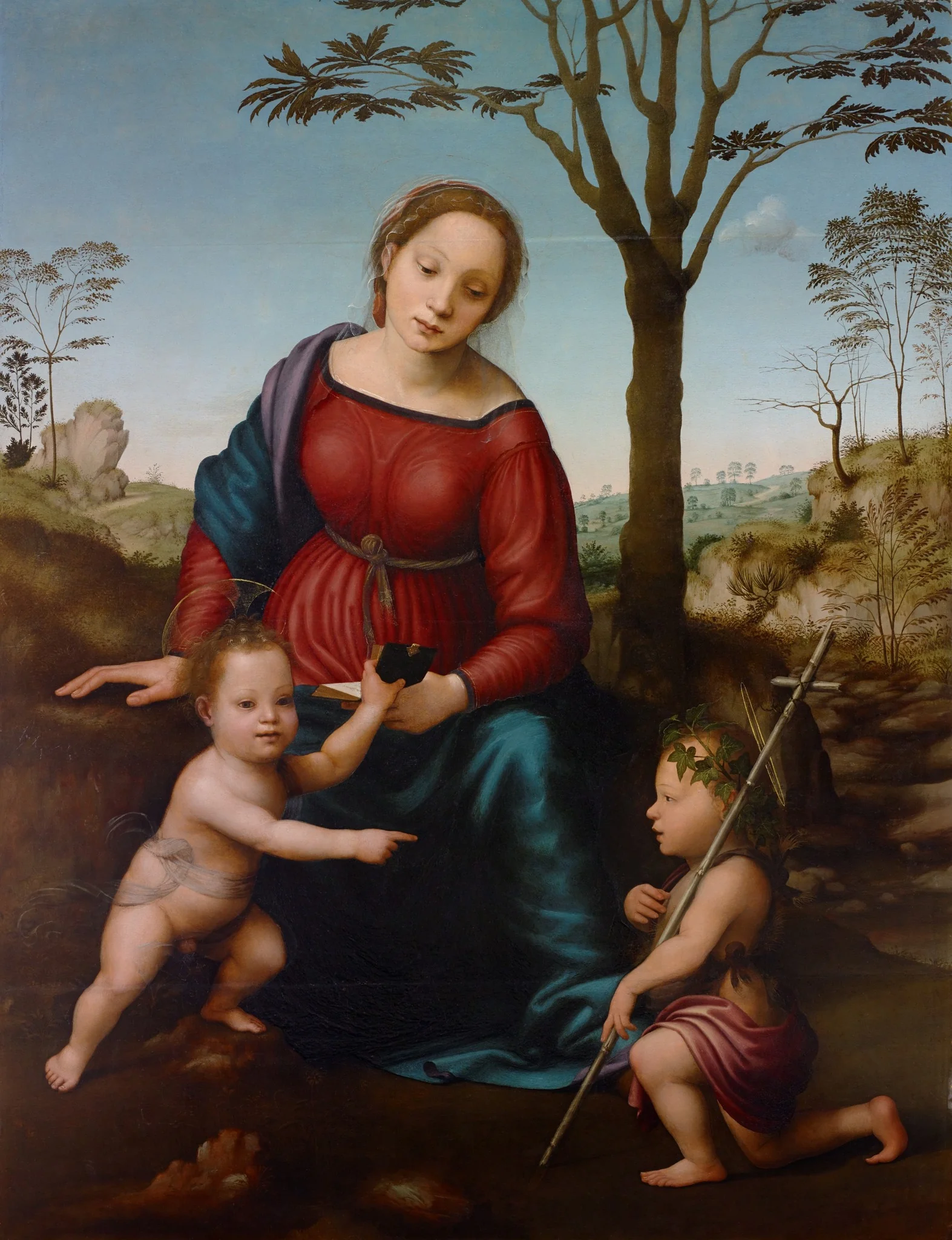 Madonna and Child Seated in a Landscape with Saint John the Baptist, by Giuliano Bugiardini, unspecified