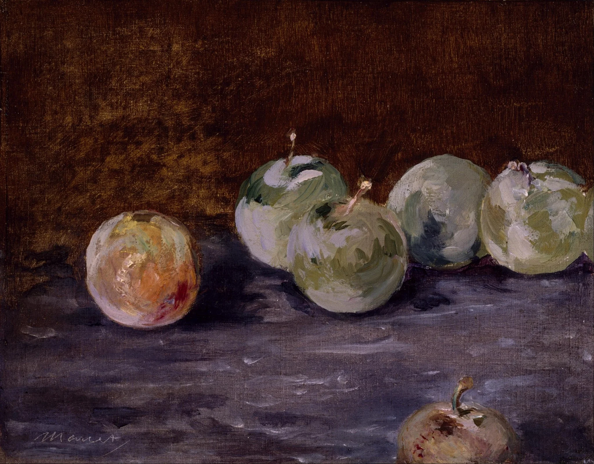 Plums, by Edouard Manet, oil, 1890
