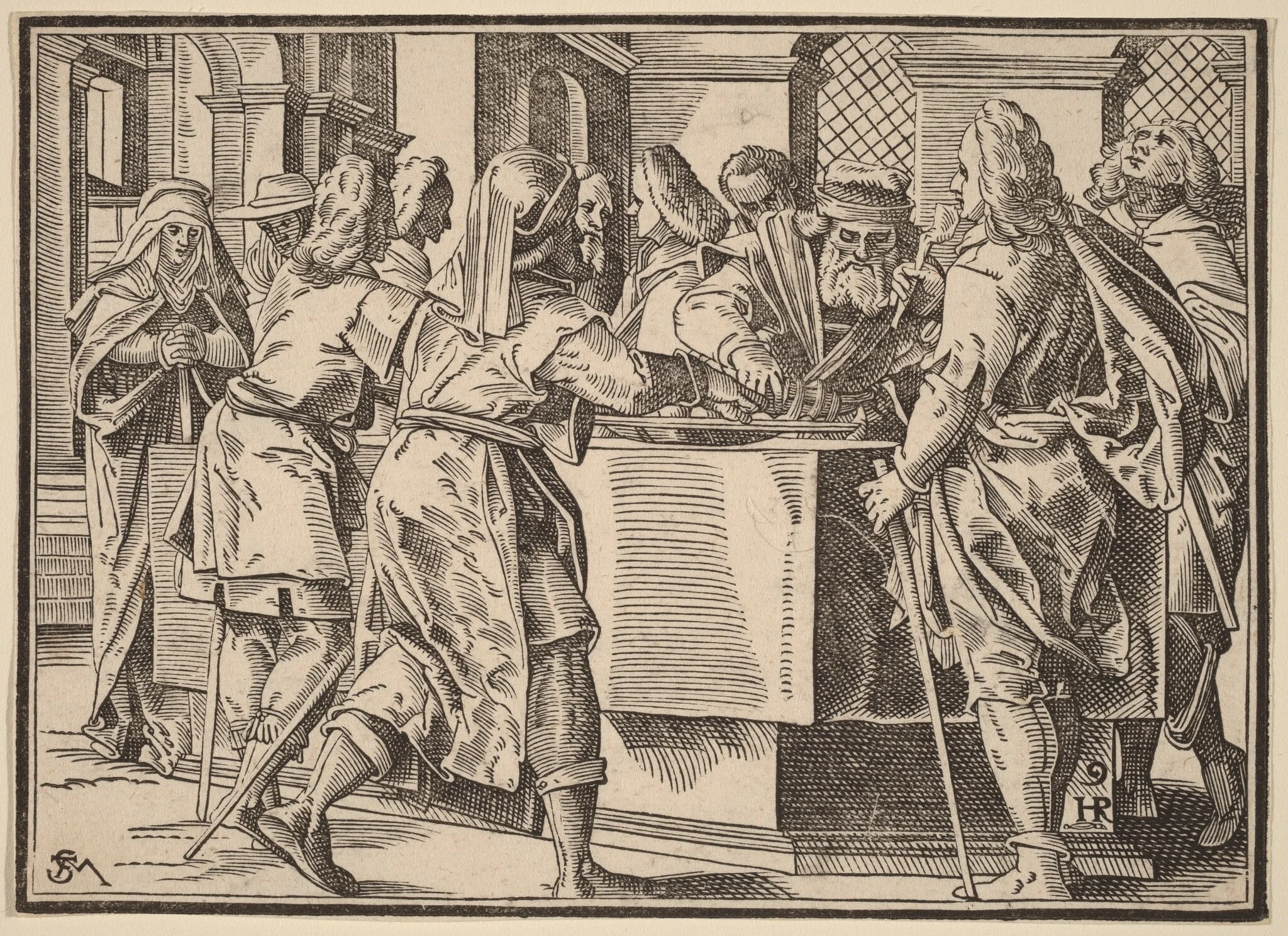 Christ Tells His Disciples of the Last Judgment, by Christoph Murer, ink, 1630