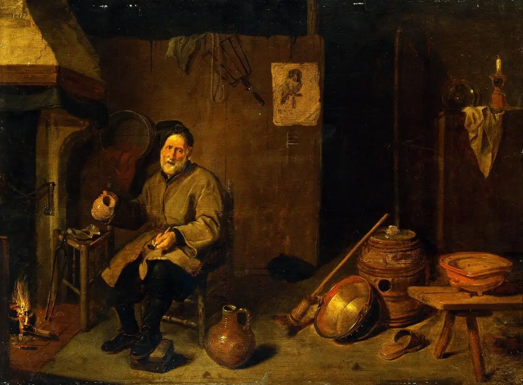 Peasant Holding an Empty Mug