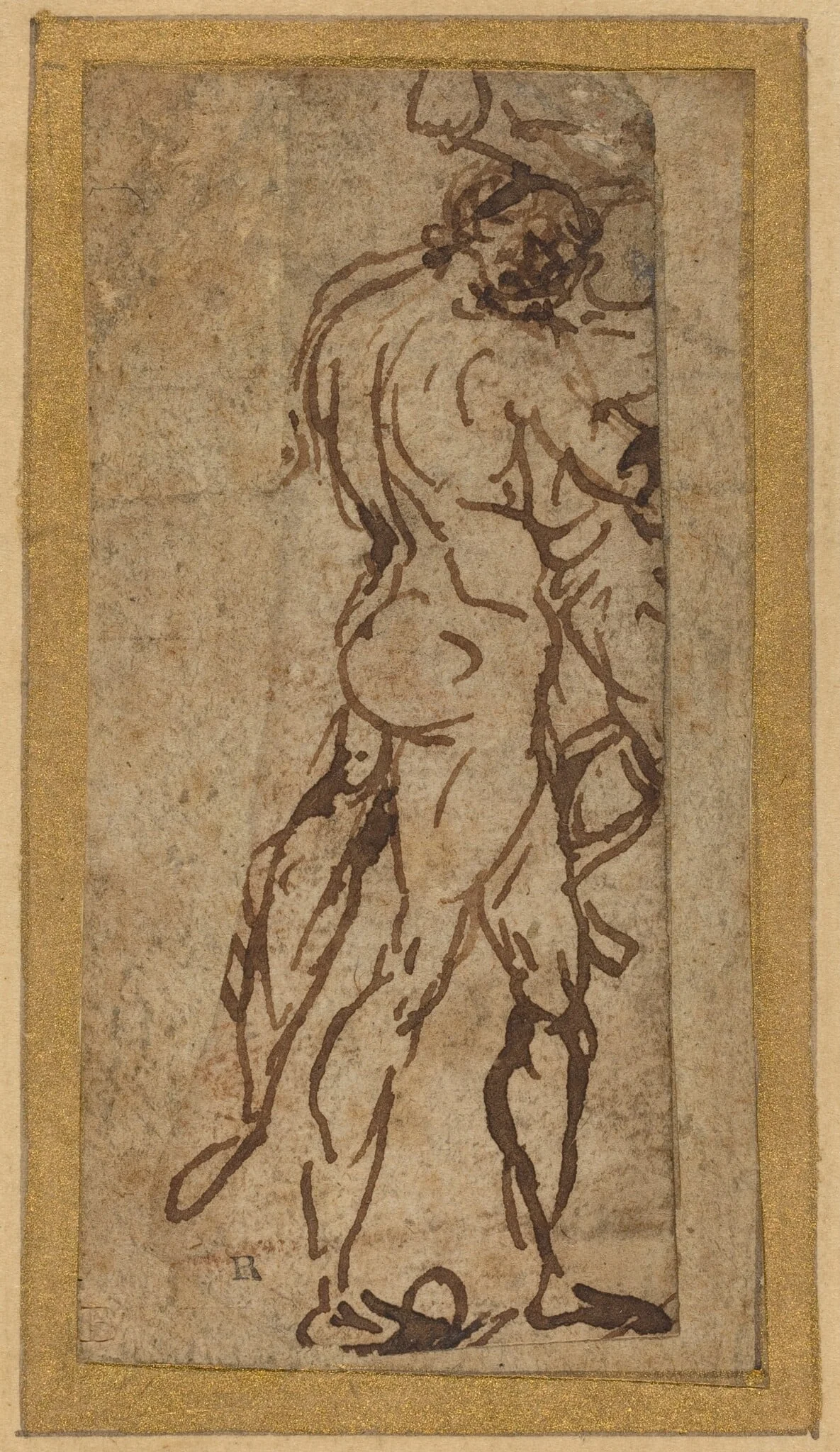 Two Nudes Fighting