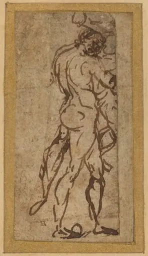 Two Nudes Fighting