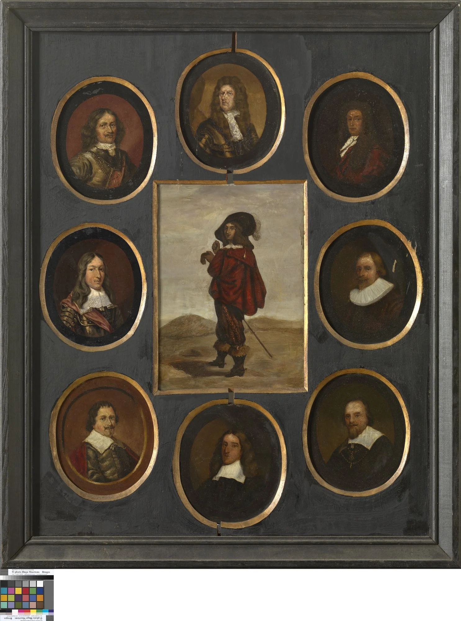 Negen miniatuurportretten, by Unknown, oil, 1801