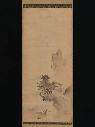牧松周省筆   破墨山水図|Splashed-Ink Landscape