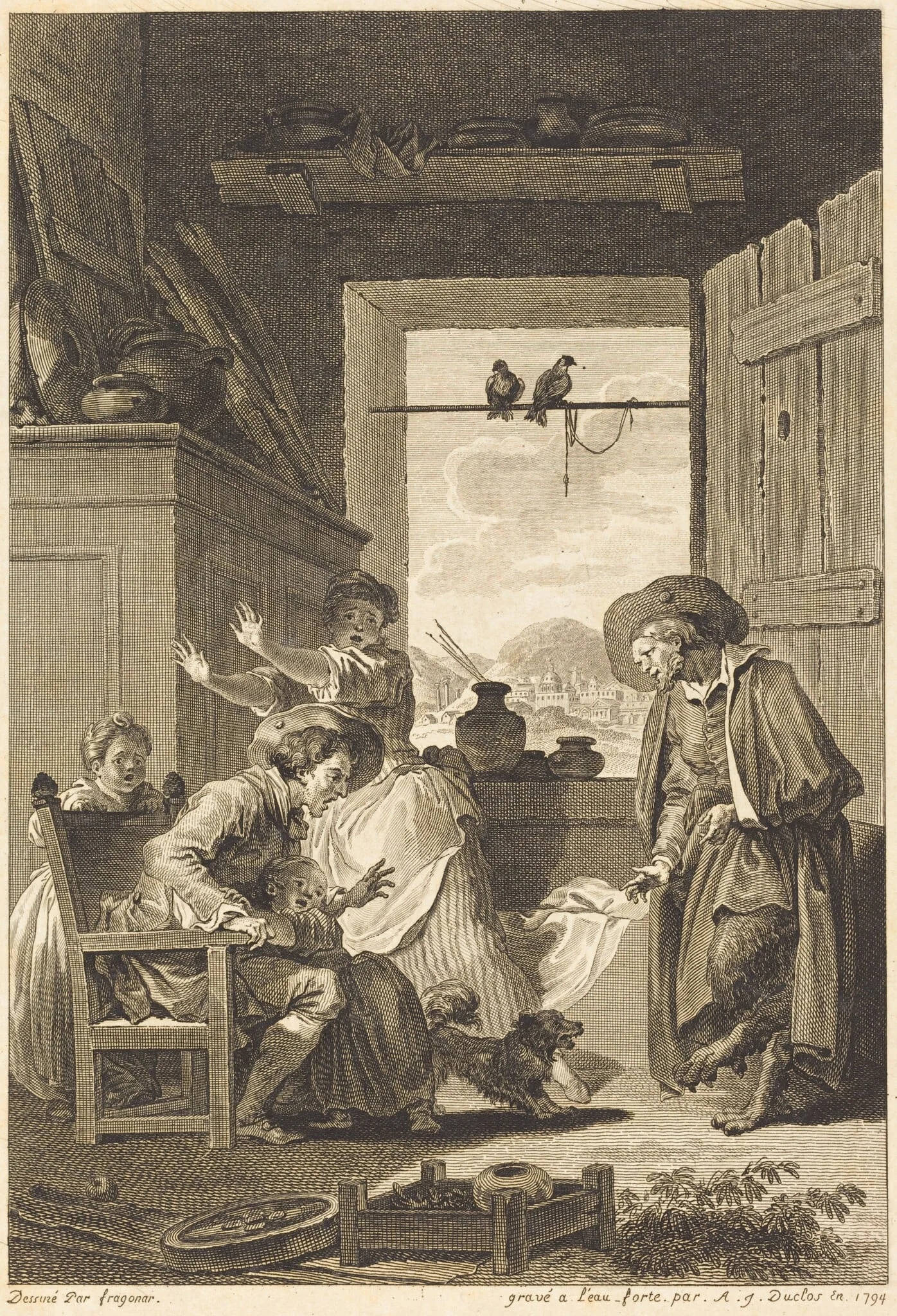 Belphegor, by Antoine-Jean Duclos, ink, 1794
