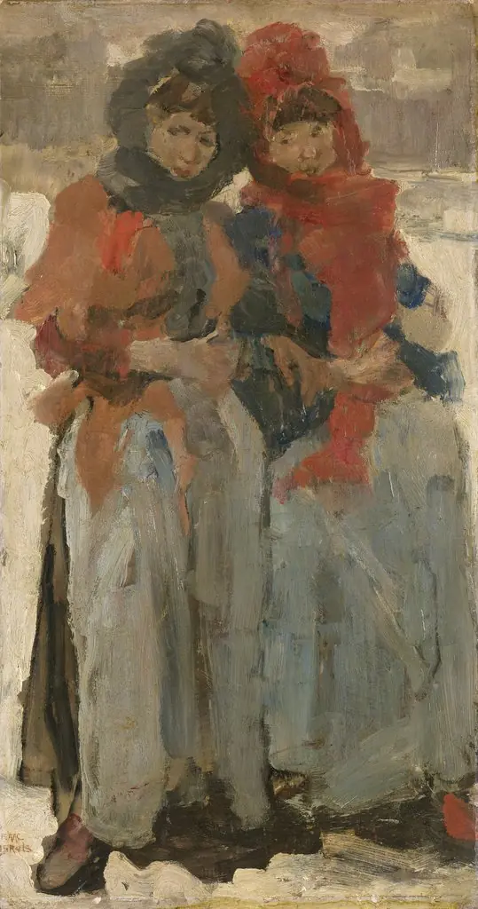 Two girls in the snow