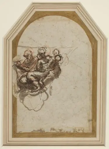 Saint Matthew and Saint Jerome [verso]