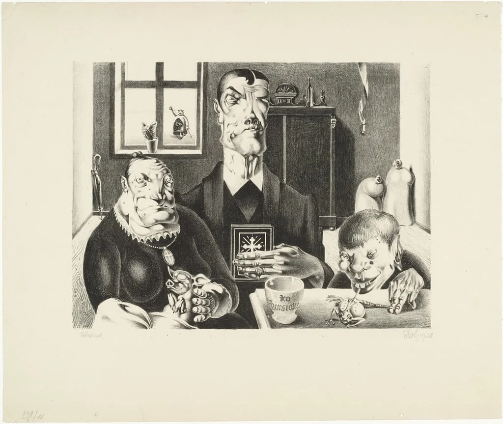 Untitled, by Georg Scholz, ink, 1920