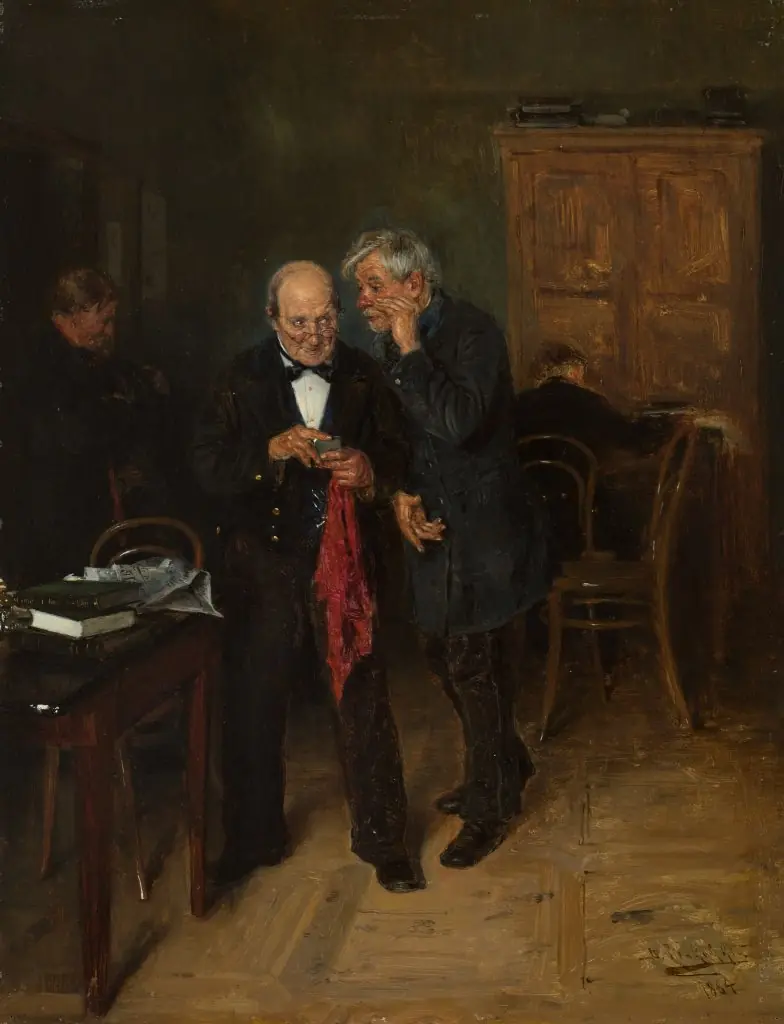 Secret (V. Makovsky, Tretyakov Gallery)