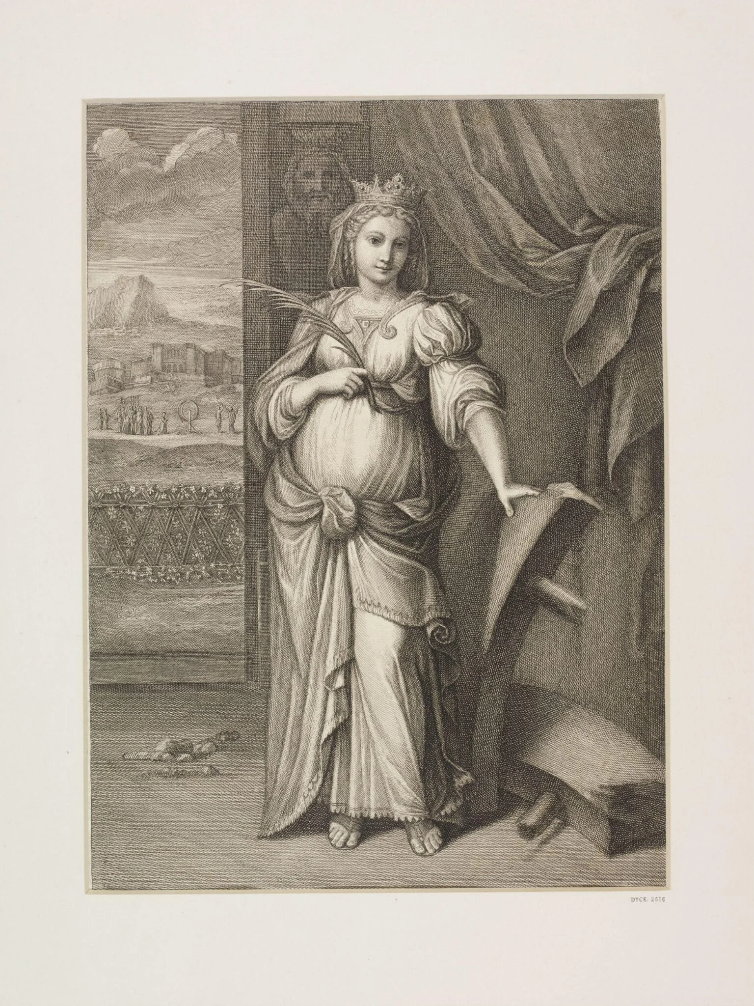 St. Catherine, by Jacques-Firmin Beauvarlet, 1750