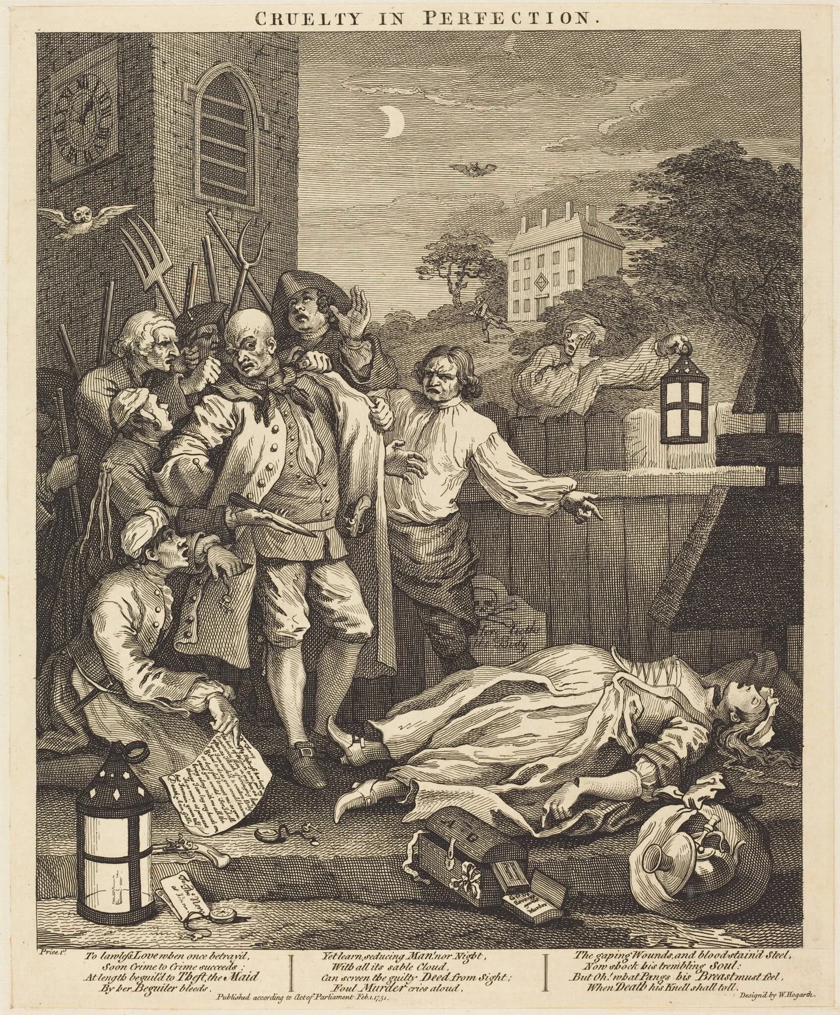 Cruelty in Perfection, by William Hogarth, ink, 1751
