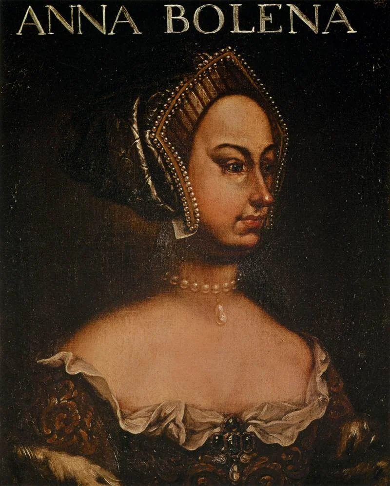 Portrait of Anne Boleyn, by Unknown, oil, 1610