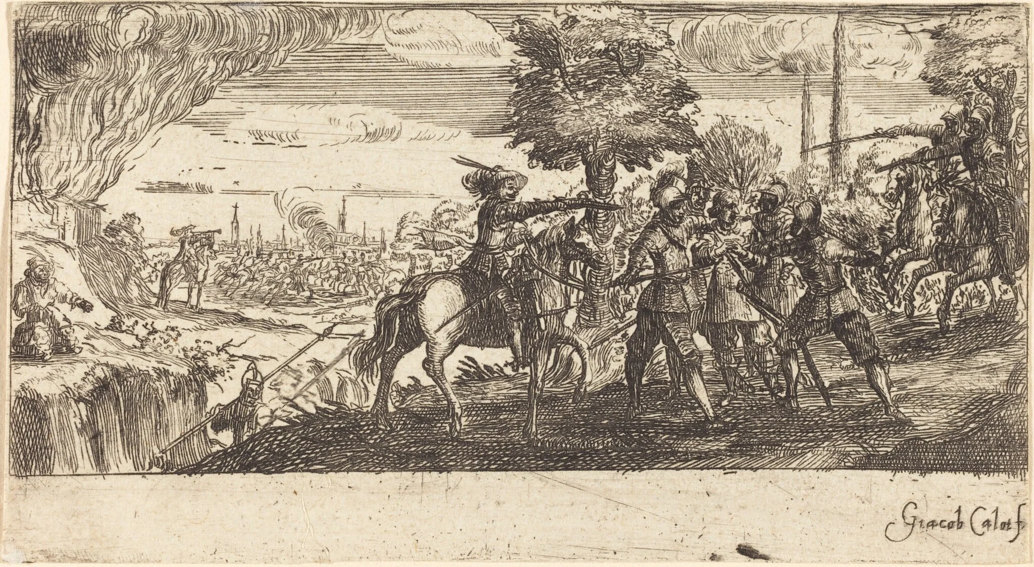 Landscape with Battle Scene