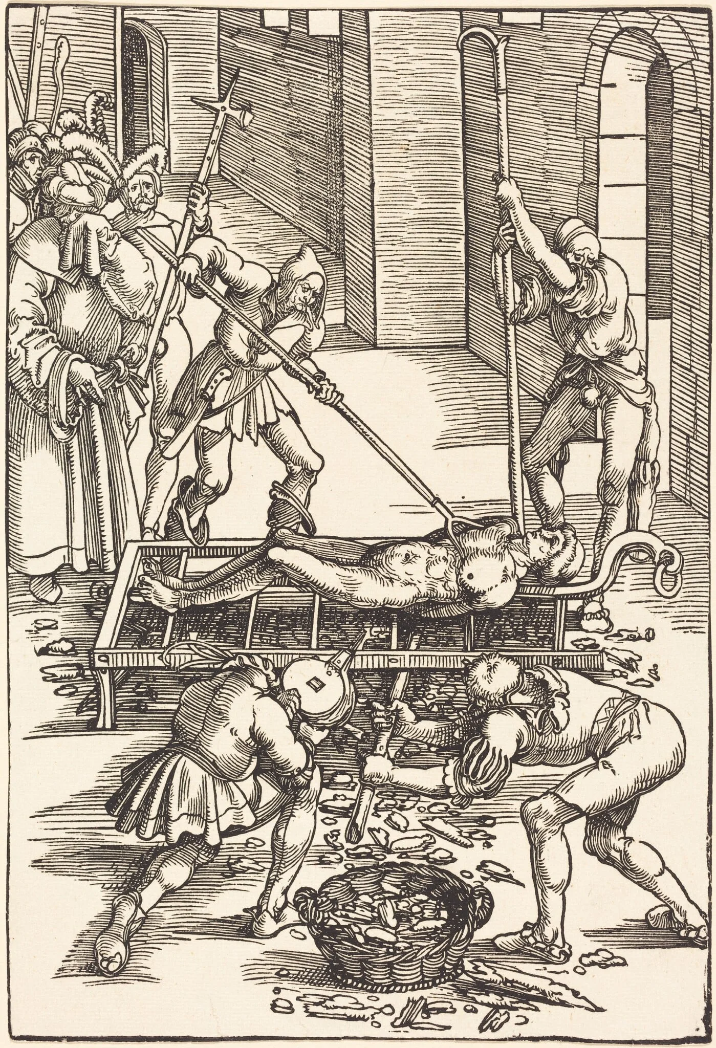 Martyrdom of Saint Lawrence, by Hans Baldung Grien, ink, 1505