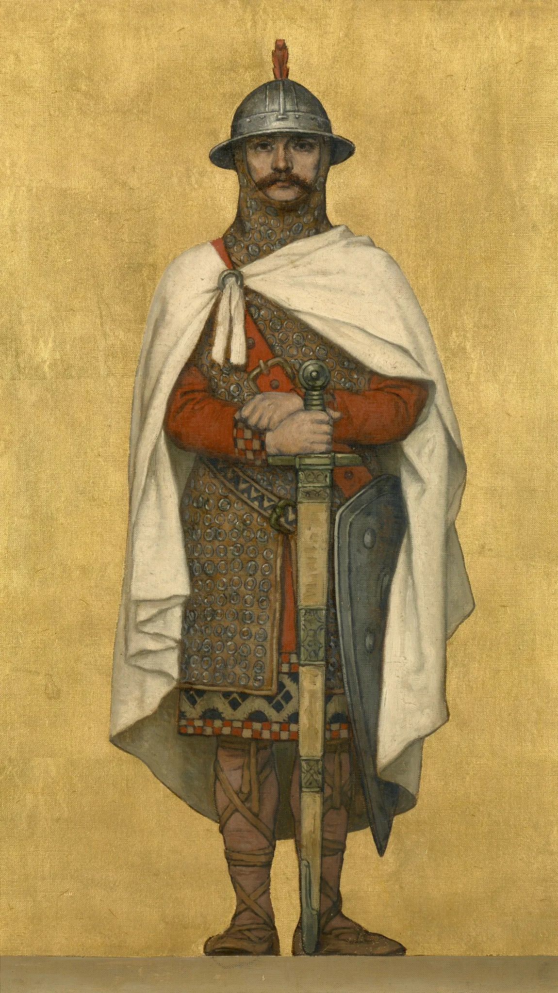 Baldwin I of Constantinople, by Albrecht De Vriendt, oil, 1895