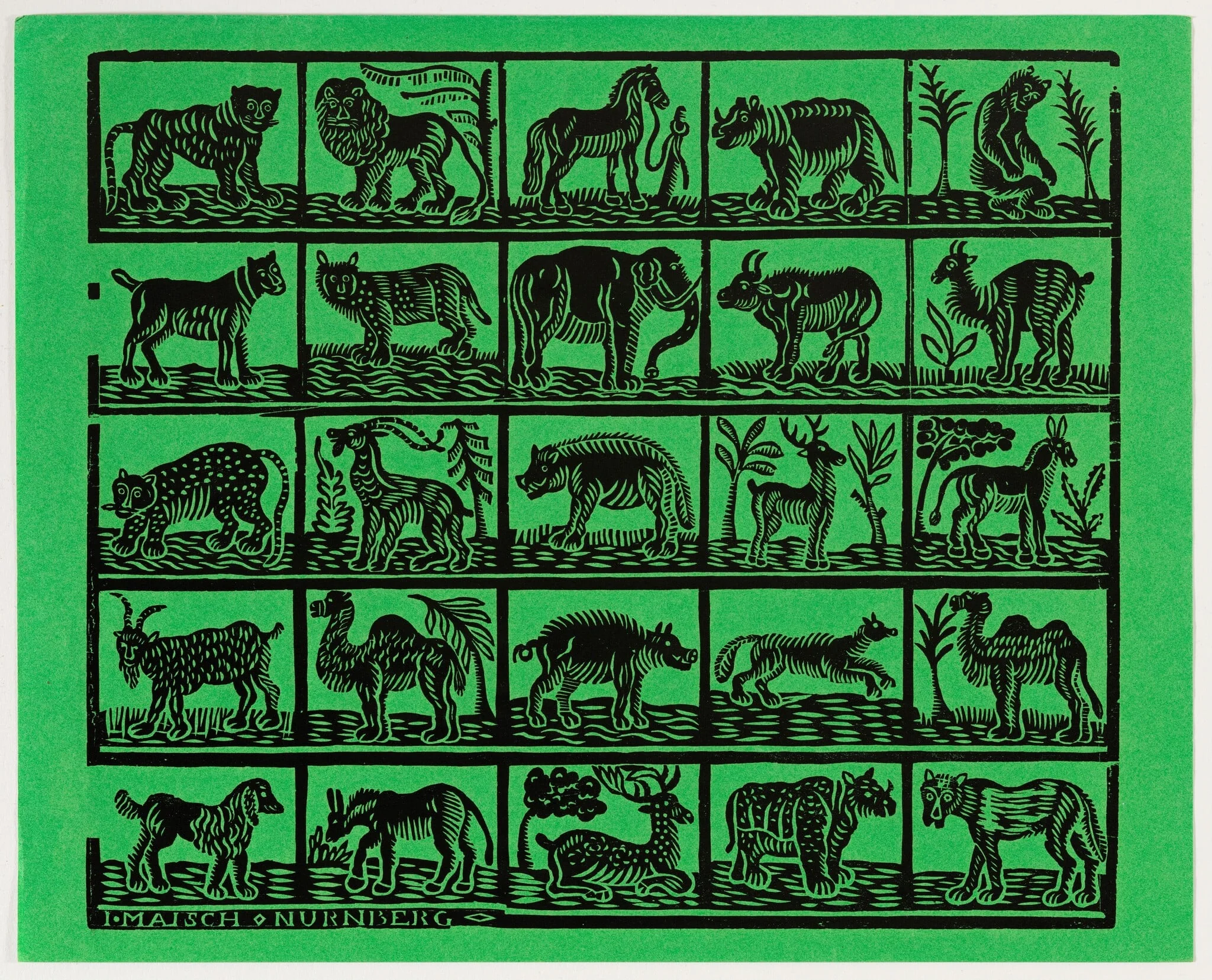Endpaper with Animals