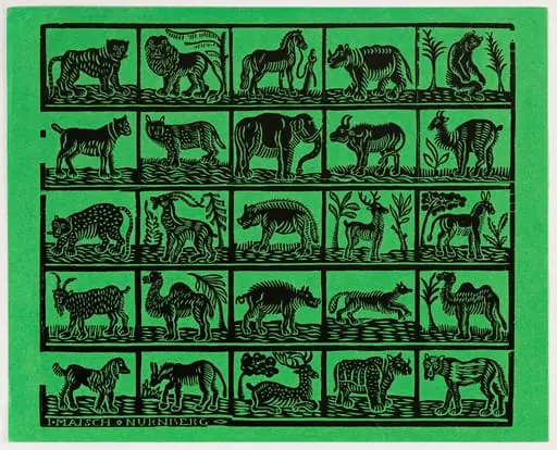 Endpaper with Animals