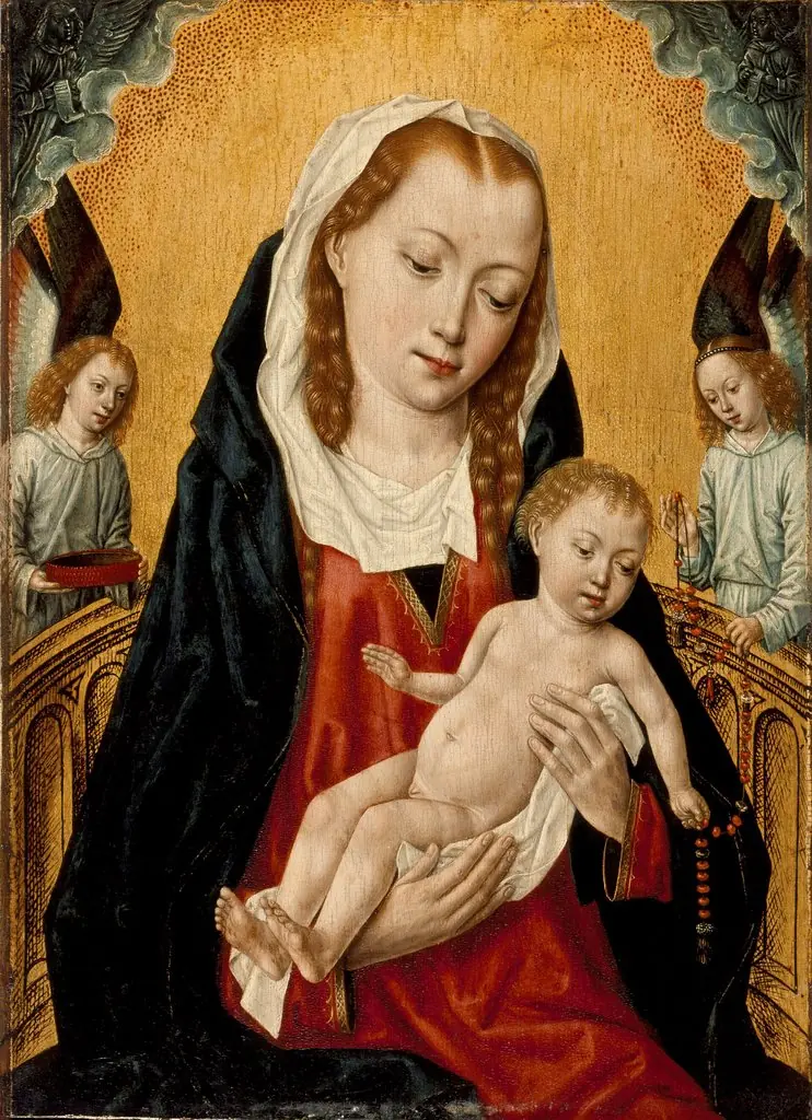 Virgin and Child with Two Angels