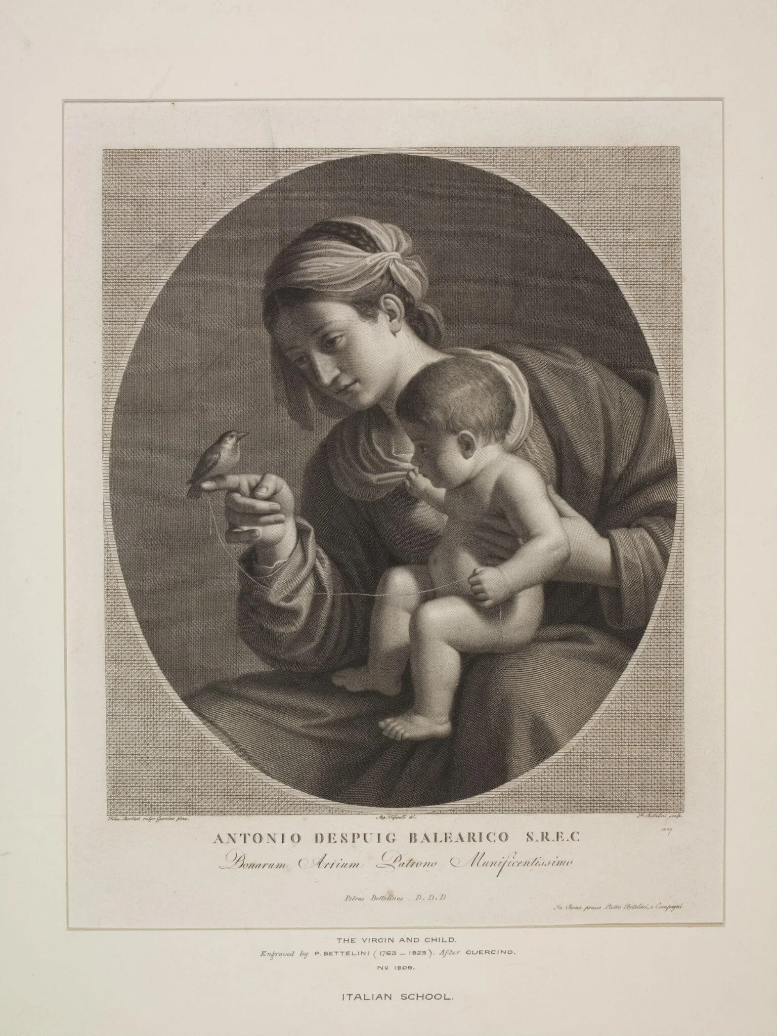 The Virgin and Child, by Pietro Bettelini, 1850