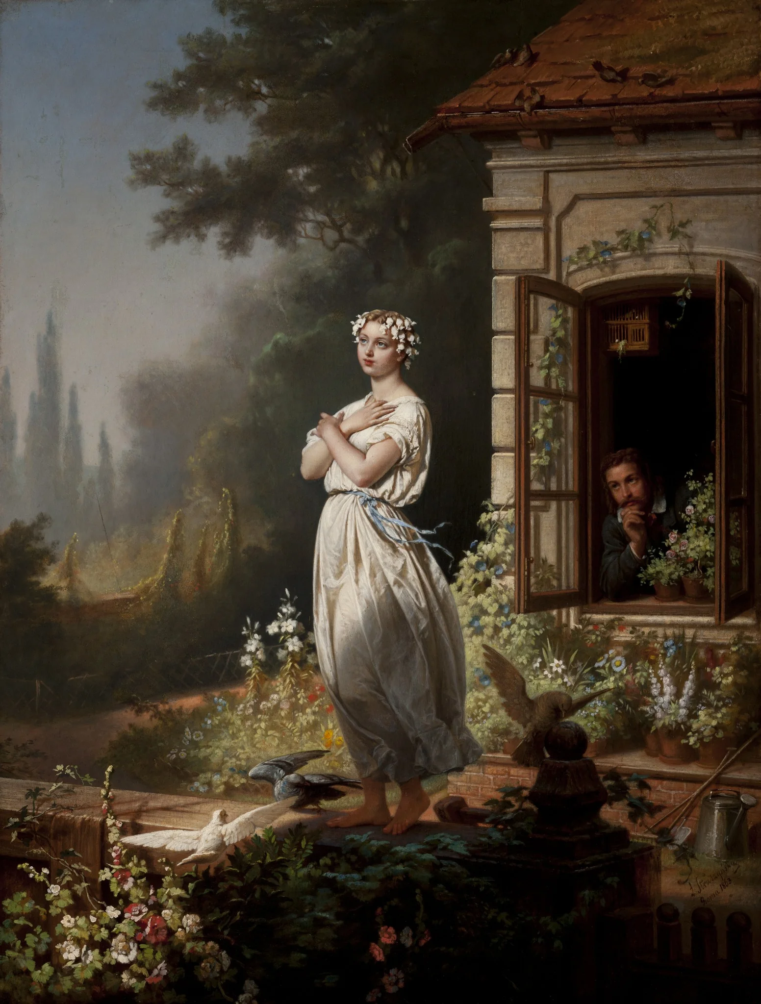 Zosia in th e Morning, by Leonard Straszynski, oil, 1863
