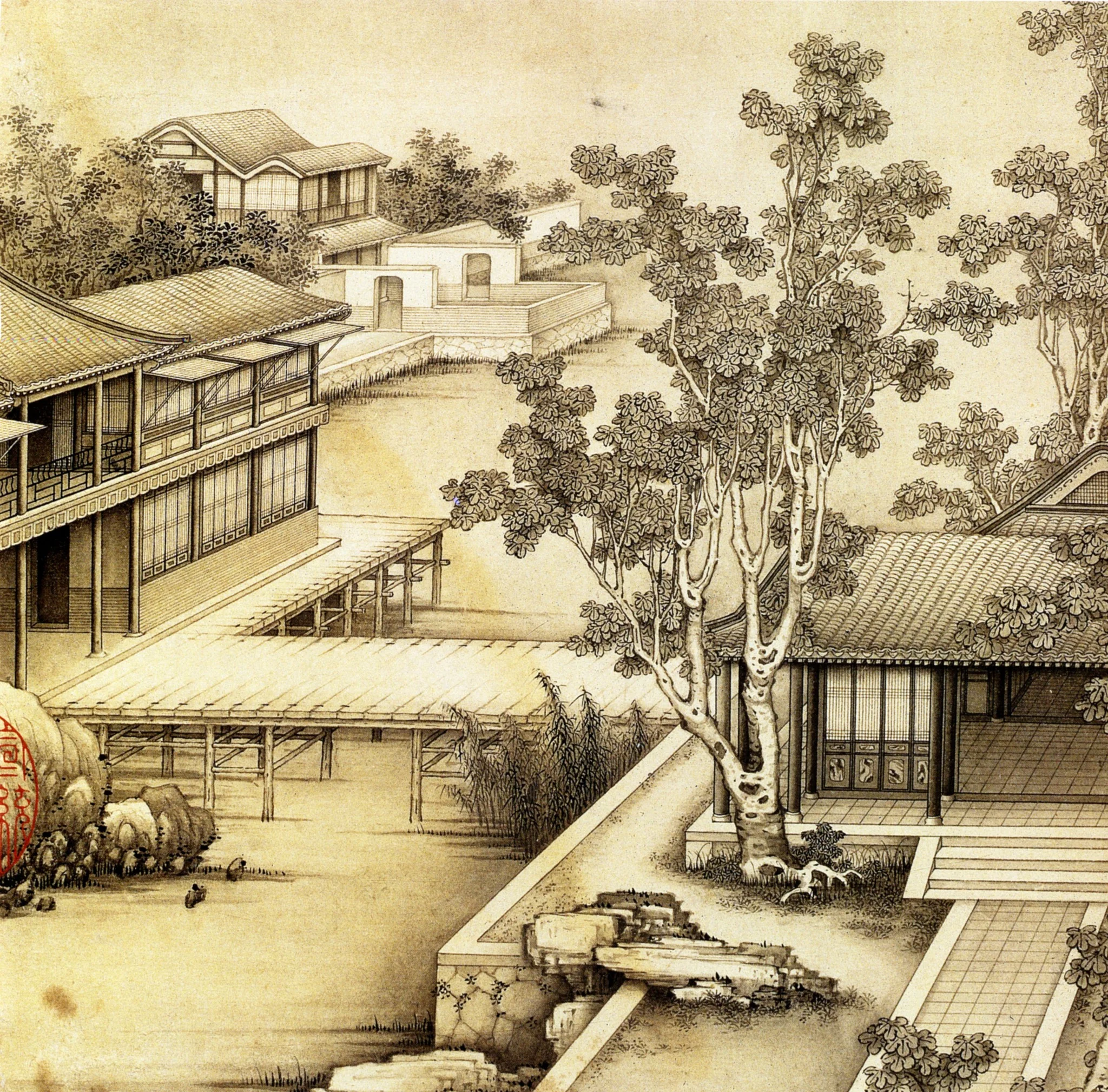 Refreshing Pavilions in the Shade of Wutong Trees