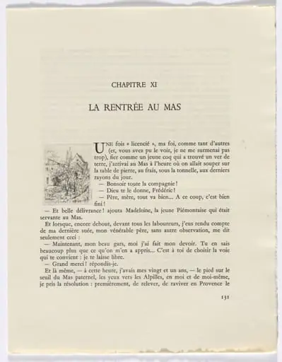 Frédéric Mistral: Mémoires et Recits by Frédéric Mistral: buildings and trees (page 131)