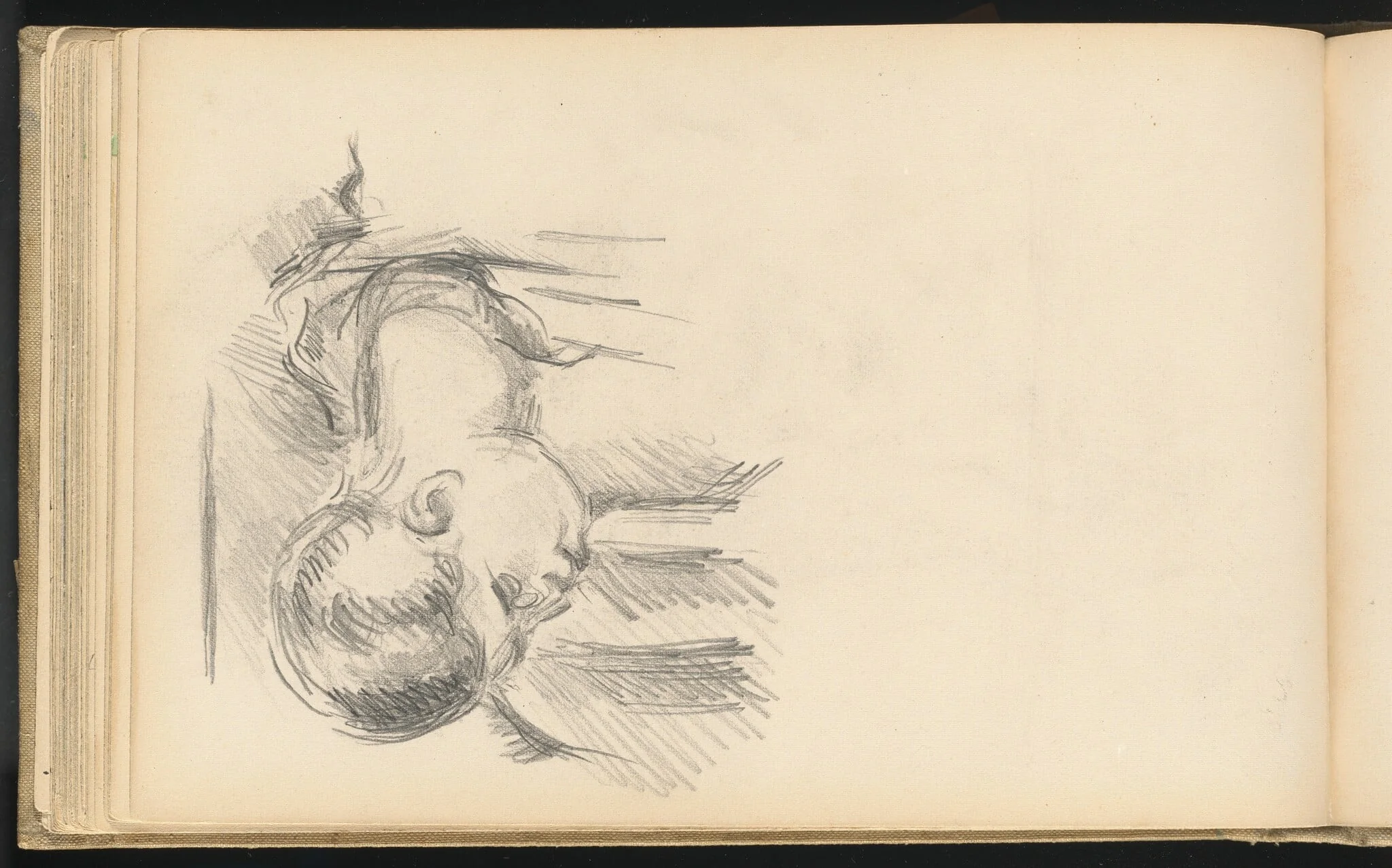 Man Bending Forward, by Paul Cezanne, graphite, 1884