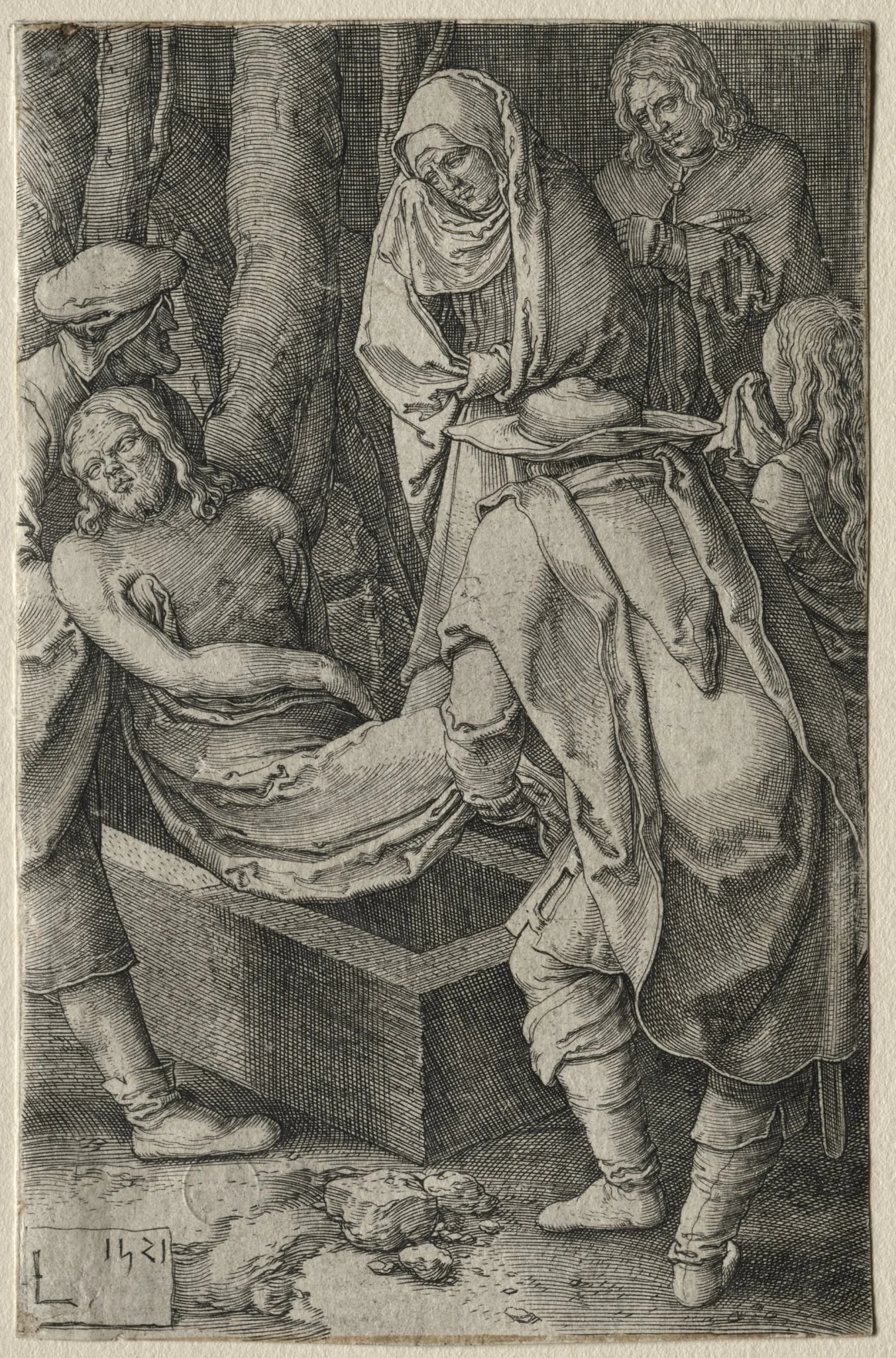 The Passion: The Burial of Christ, by Lucas van Leyden, 1521