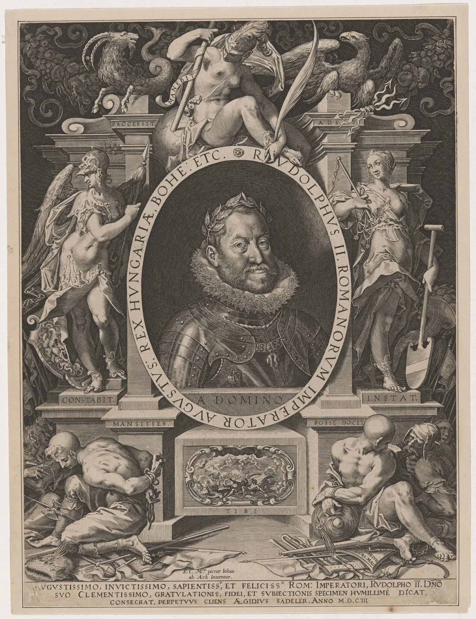 Emperor Rudolph II, by Aegidius Sadeler II, ink, 1603