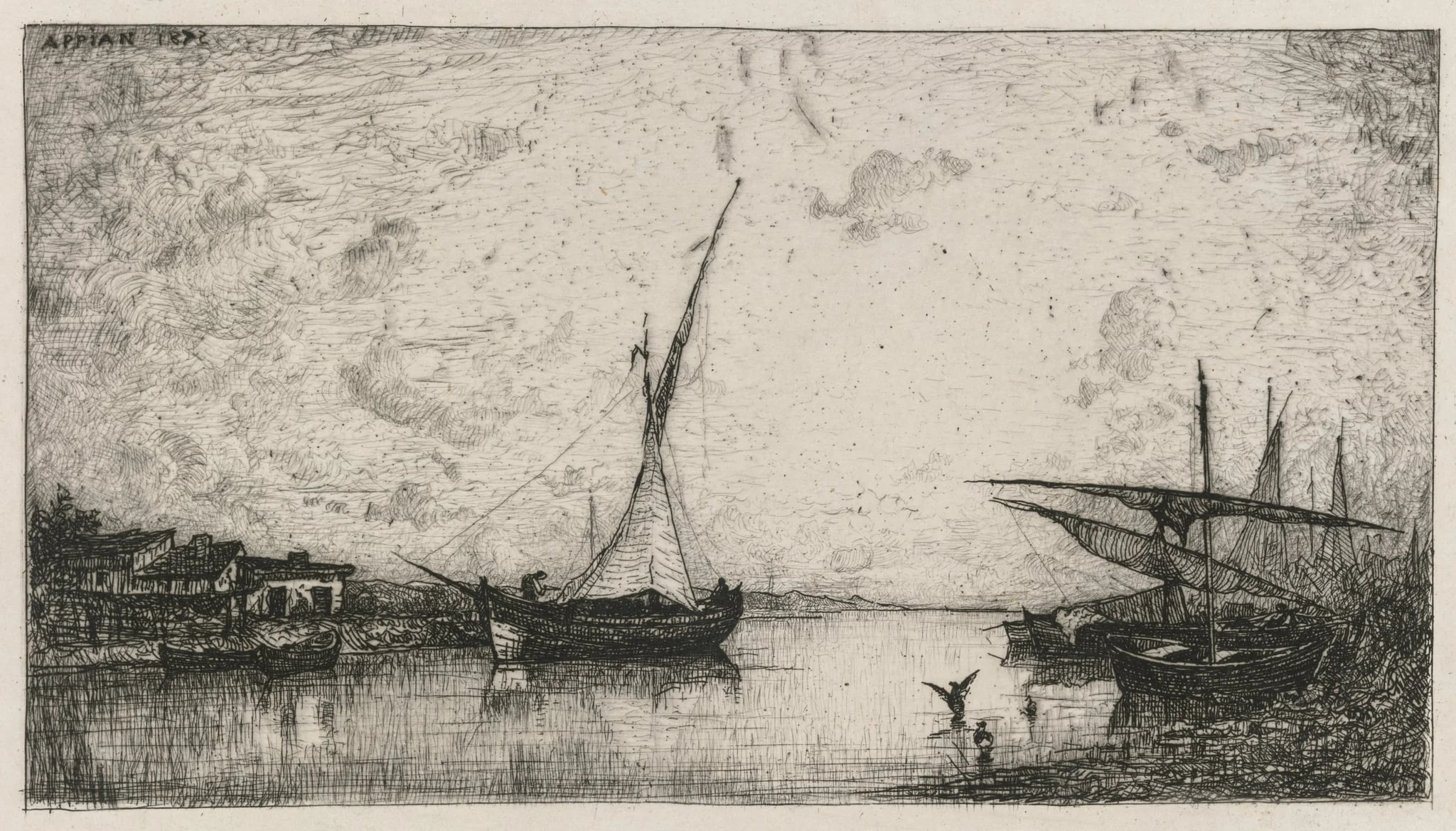 Canal aux Martigues, by Adolphe Appian, 1872