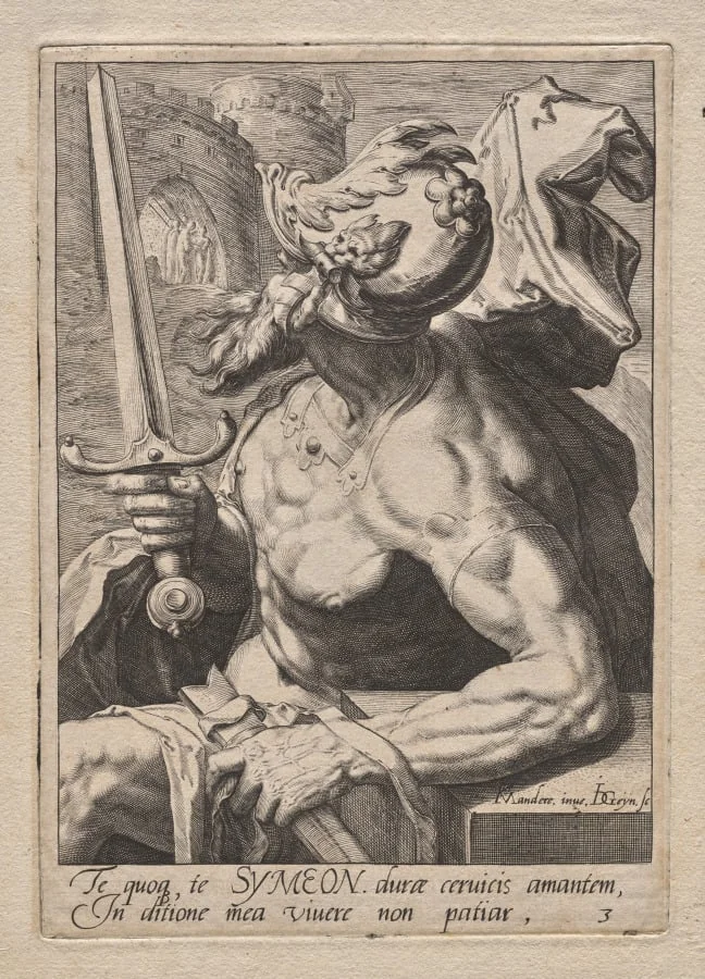Plate 3: Simeon, by Jacob de Gheyn II, 1589