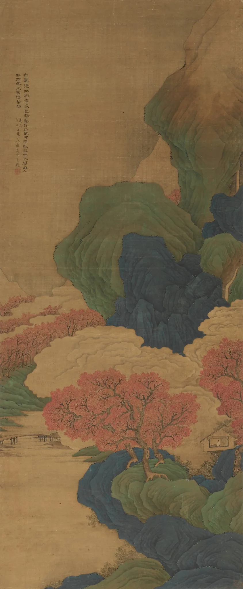 White Clouds and Red Trees, by Li Jian, unspecified, 1788