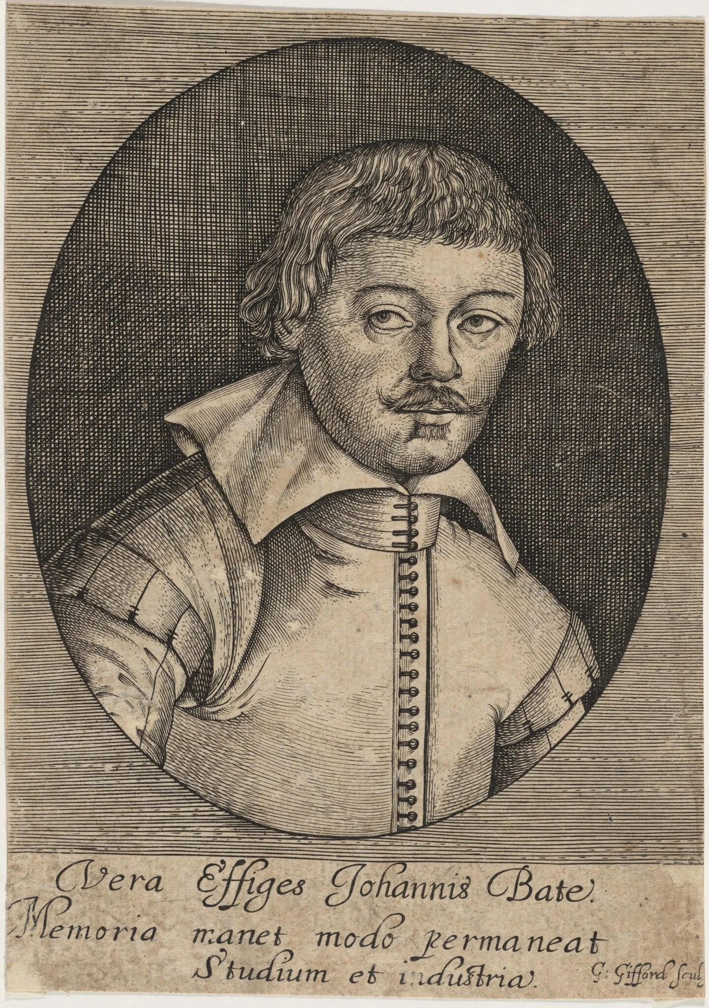 John Bate, Writer, by George Gifford, ink, 1635
