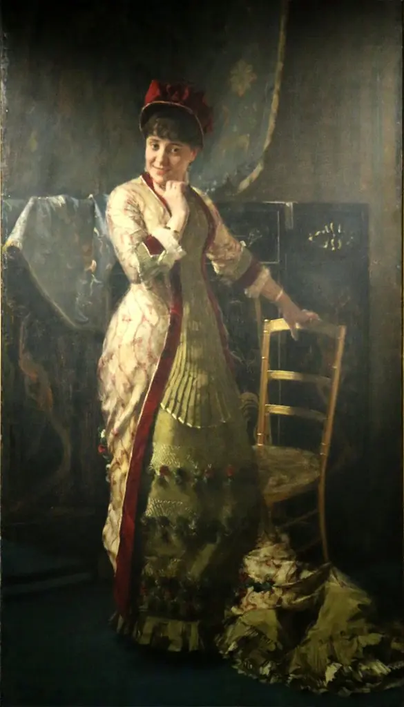 Portrait of Madame Judic during Act II of "Niniche"
