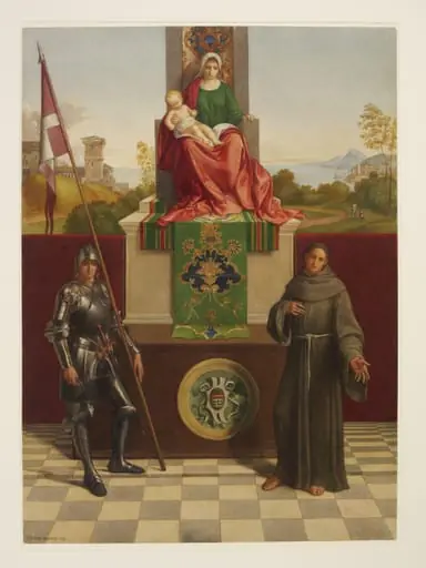 Copy after the painting Virgin and Child with Saints (Castelfranco Altarpiece) by Giorgione in S. Liberale, Castelfranco