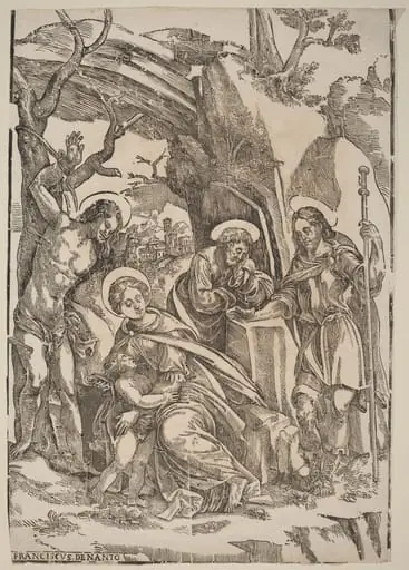 The Holy Family with Saint Sebastian and Saint Roch