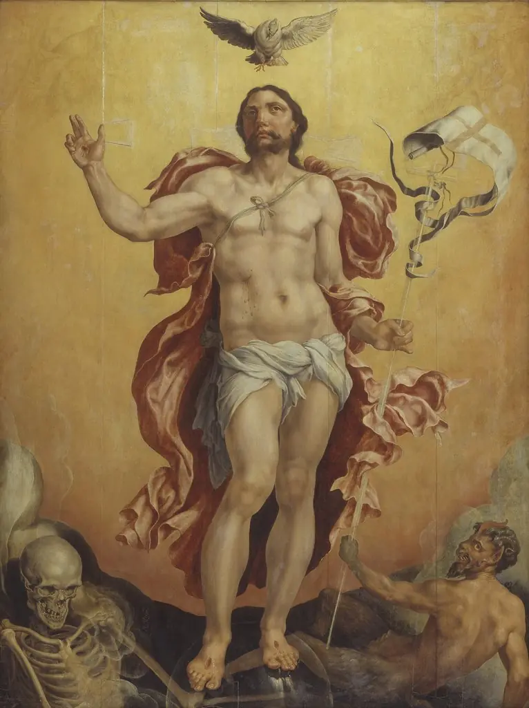 Christ victoring over Sin and Death