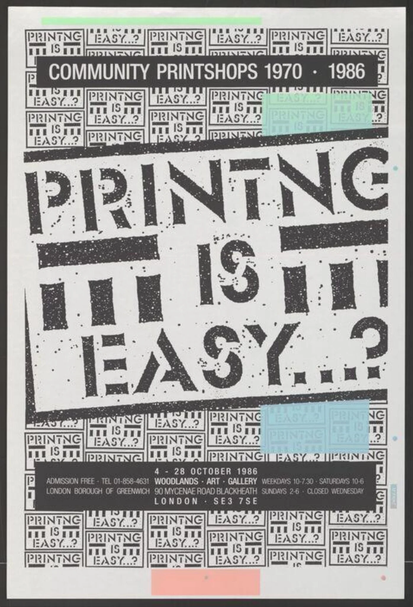 Printing is Easy...?, by Greenwich Mural Workshop, 1986